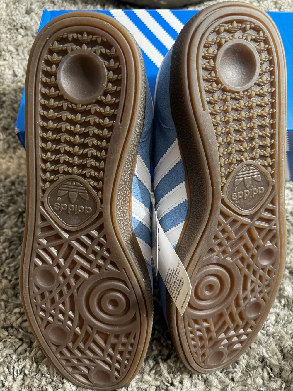 adidas Spezial Suede Leather Sneakers in Light Blue & White - Men's